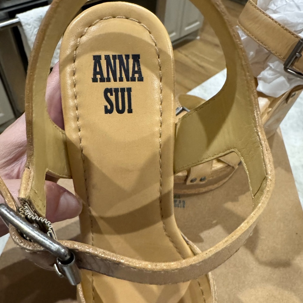Anna Sui // Karlie Platform Sandals, Desert Tan - Picture 7 of 15